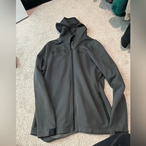 Iowa State Nike Men's Dark Gray Full-Zip Hooded Performance Jacket